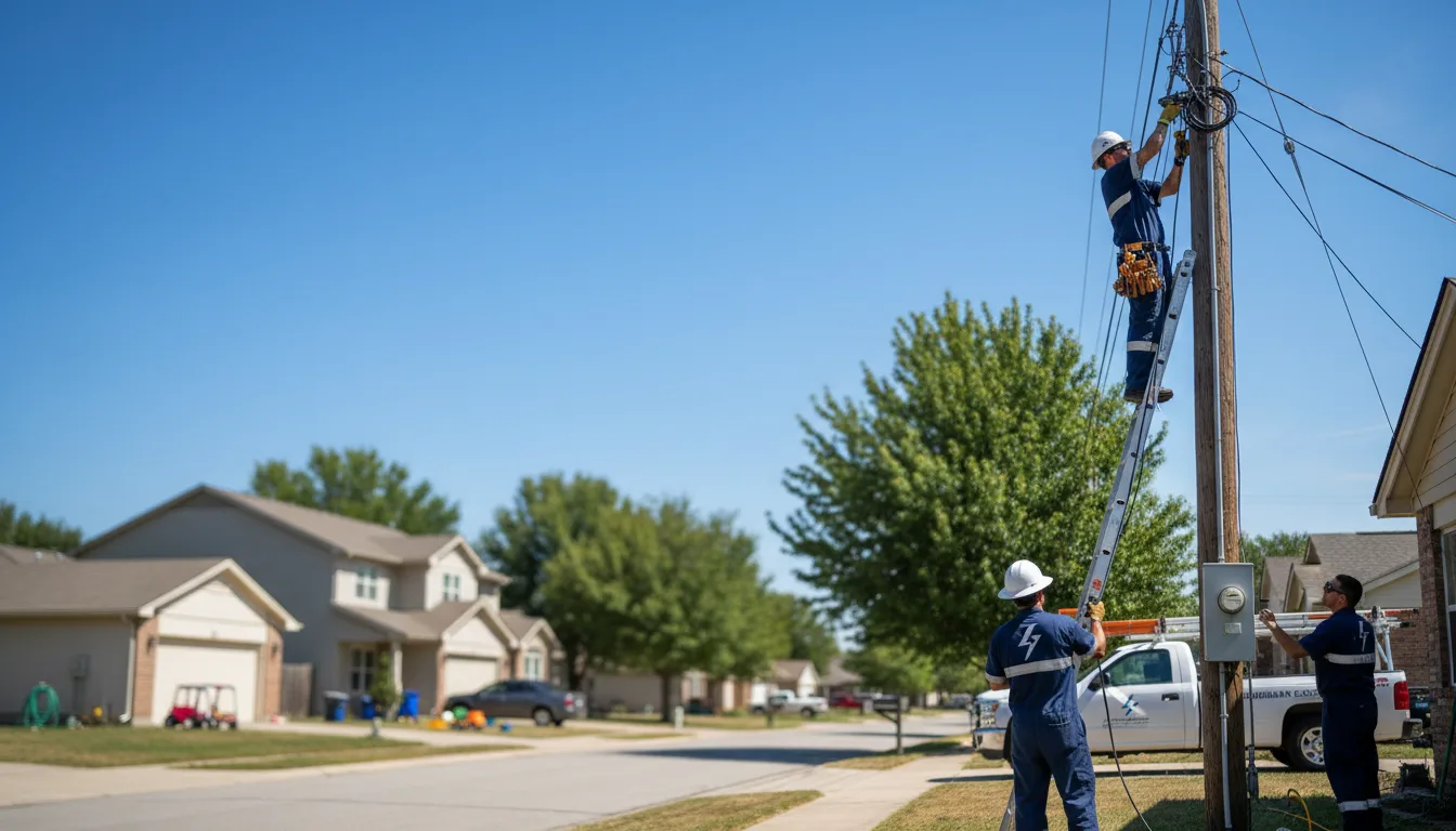 Residential electrician providing installation services in Crystal Lake, IA